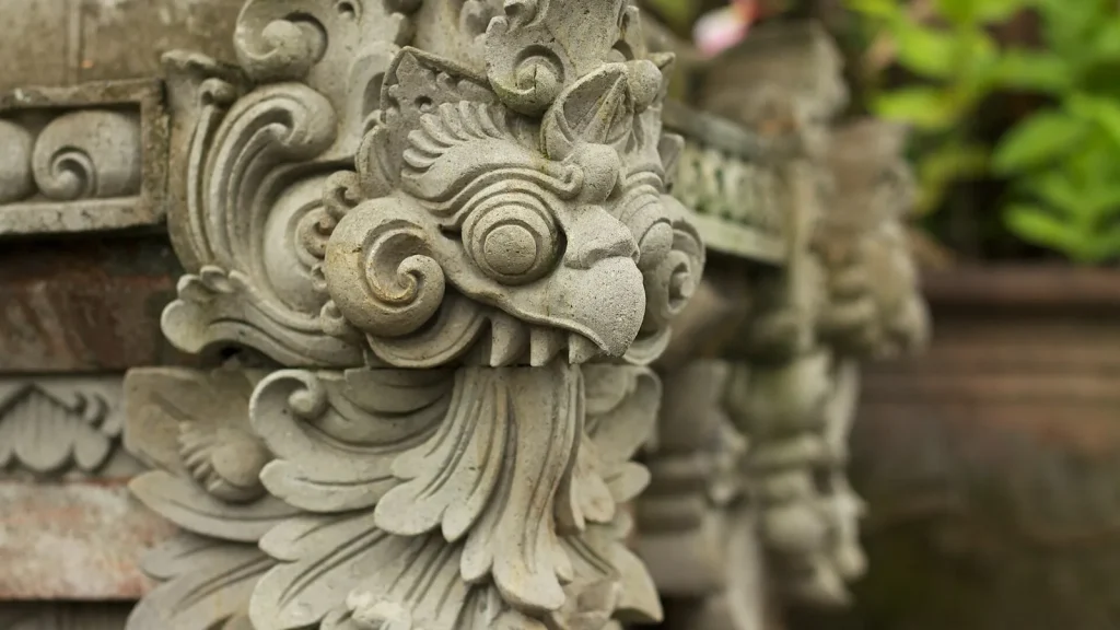 Traditional temple architecture in Ubud, Bali